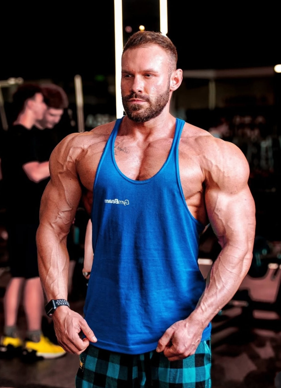 GymBeam Tank Marškinėliai, Mėlyni