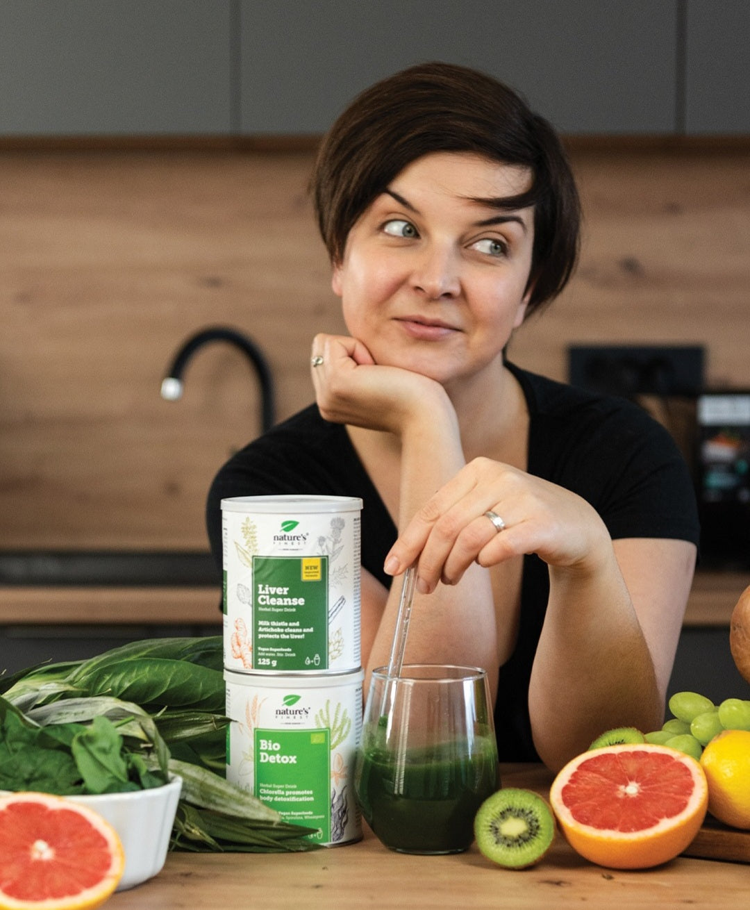 Chlorofilo Bio Detox organizmo detoksas su dumbliais, jaunais miežių milteliais, 125 g