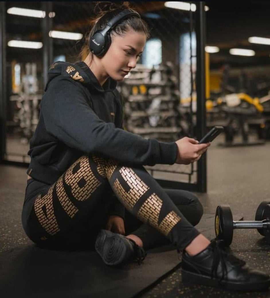 NEBBIA Gold Print Tamprės, Juodos