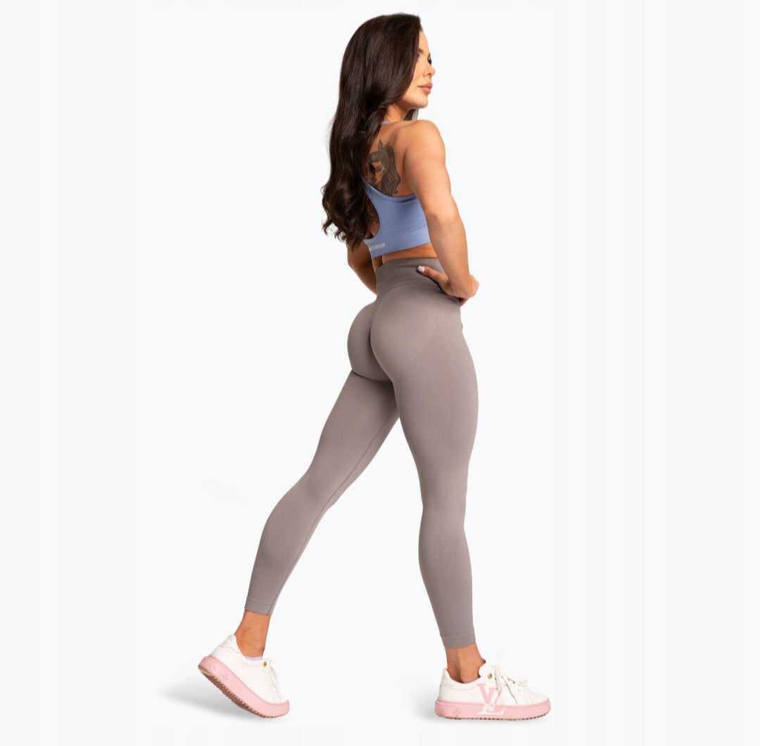Gym Glamour Scrunch Pilkos tamprės