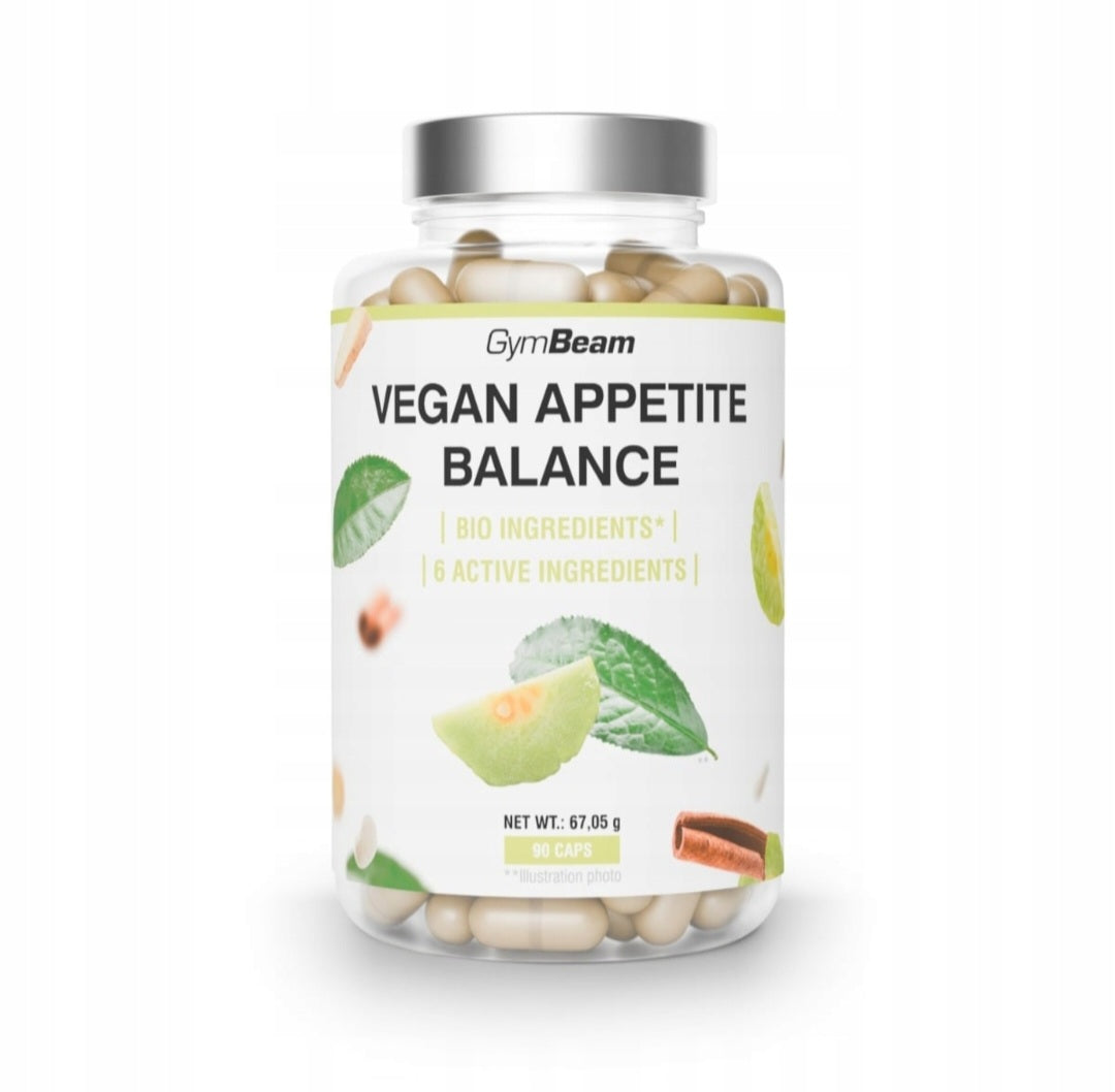 GymBeam VEGAN APPETITE CONTROL Svorio, apetito kontrolei, 90 kaps.