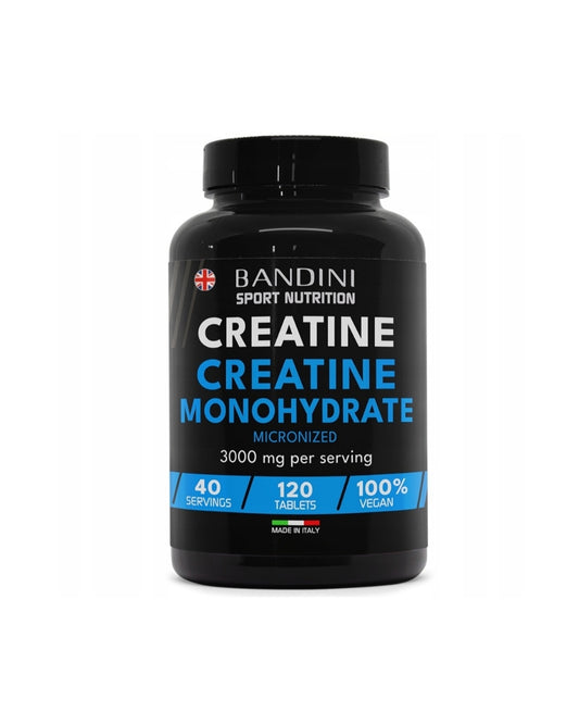 BANDINI mikronizuotas kreatino monohidratas be gyvsidabrio, 120 tablečių