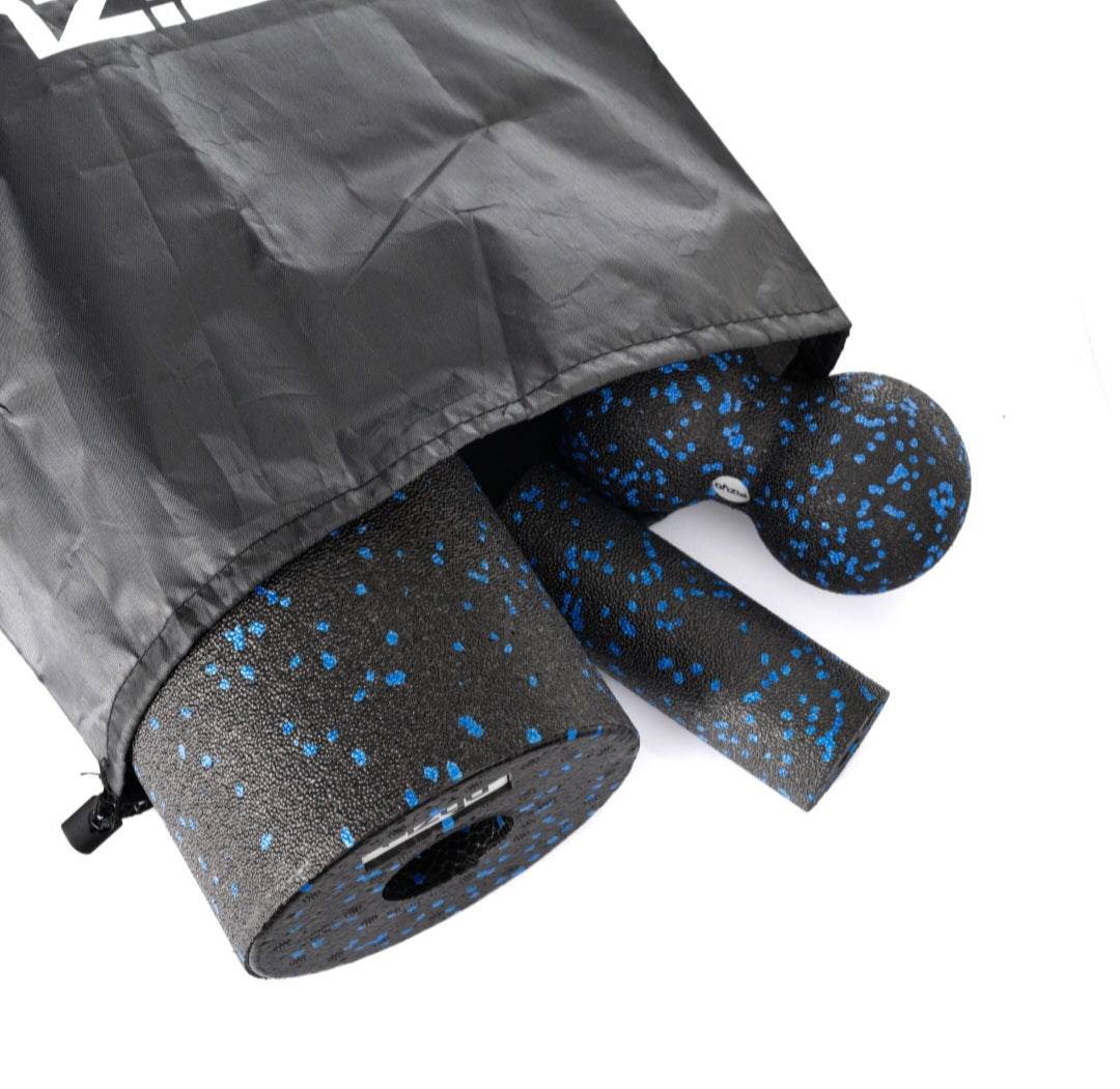 Masažo ir raumenų regeneracijos rinkinys FIZYO – masažo voleliai ir kamuoliukai