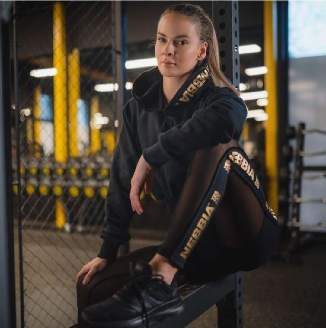 NEBBIA Gold Mesh Tamprės, Juodos