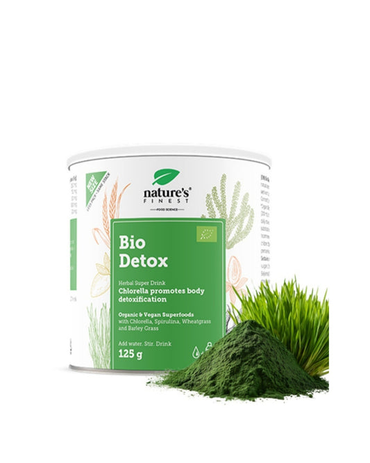 CHLOROFILIO Bio Detox organizmo detoksas su dumbliais, jaunais miežių milteliais, 125 g