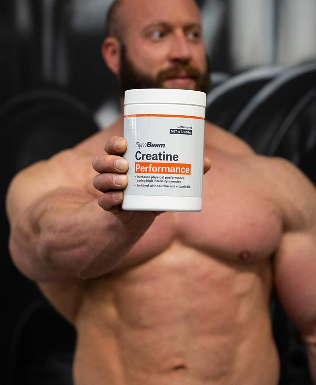 GymBeam PERFORMANCE Kreatinas su Taurinu 400g, beskonis
