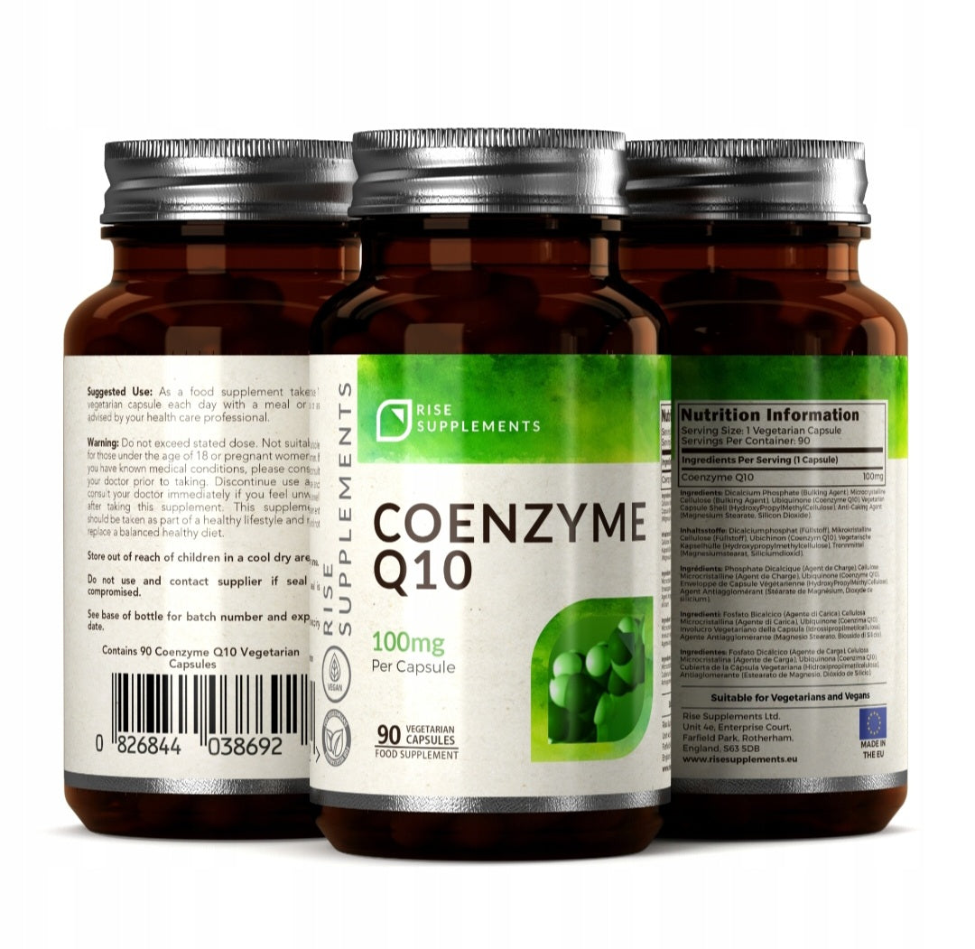 Rise Supplements Kofermentas Q10 (ubichinonas) 90 kapsulių po 100 mg