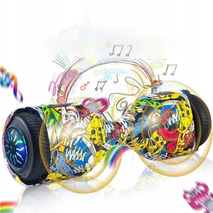 Elektrinė riedlentė / riedis LED BLUETOOTH su garsiakalbiu