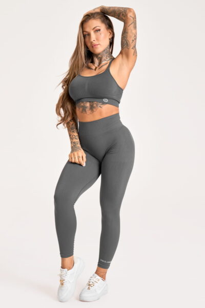 Gym Glamour Dark Silver PUSH UP tamprės