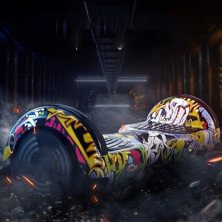 Elektrinė riedlentė / riedis LED BLUETOOTH su garsiakalbiu