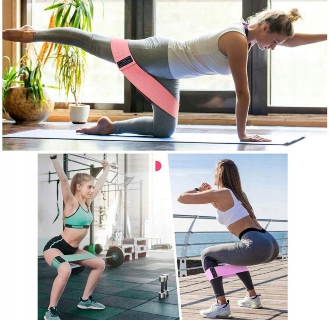 Pasipriešinimo juostos, įvairių spalvų 3vnt.