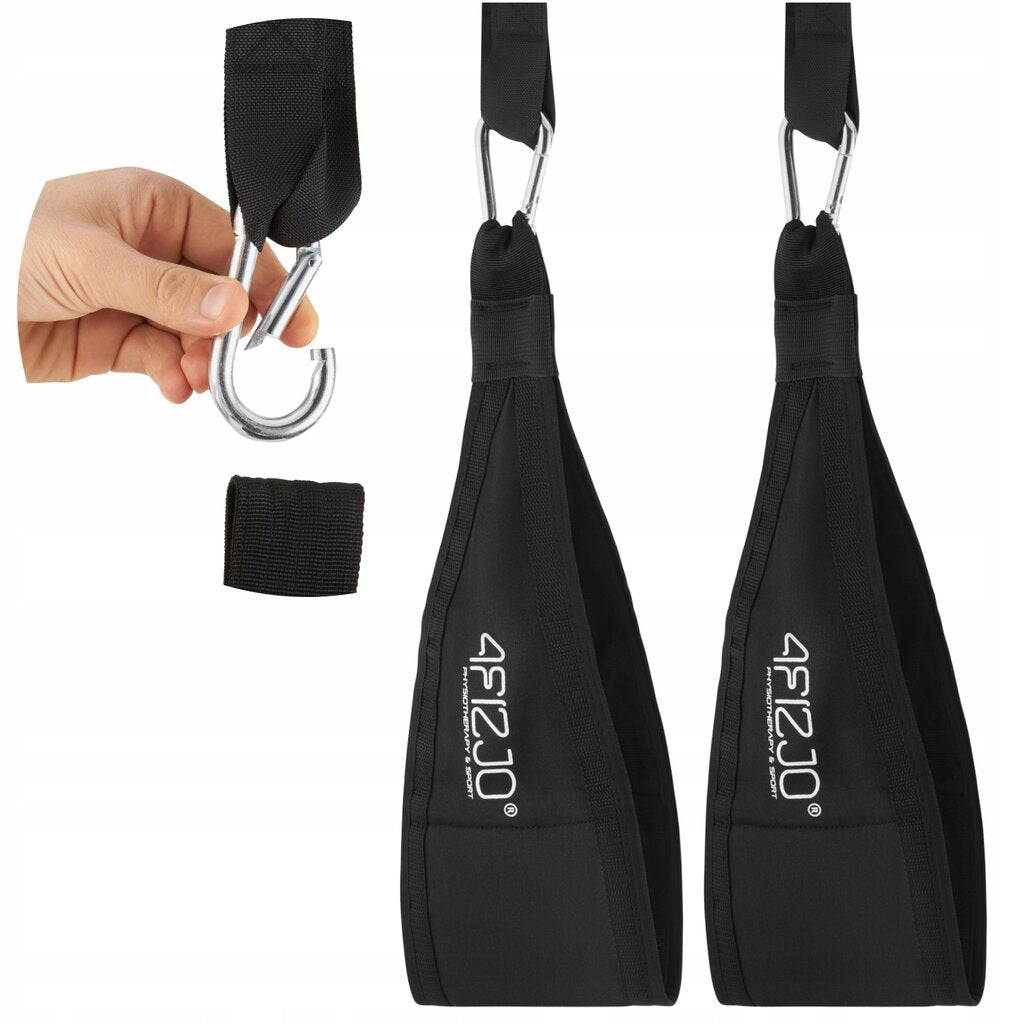 Pakabinamos rankovės pilvo preso ir core raumenų treniruotėms AB Sling Straps 4FIZJO