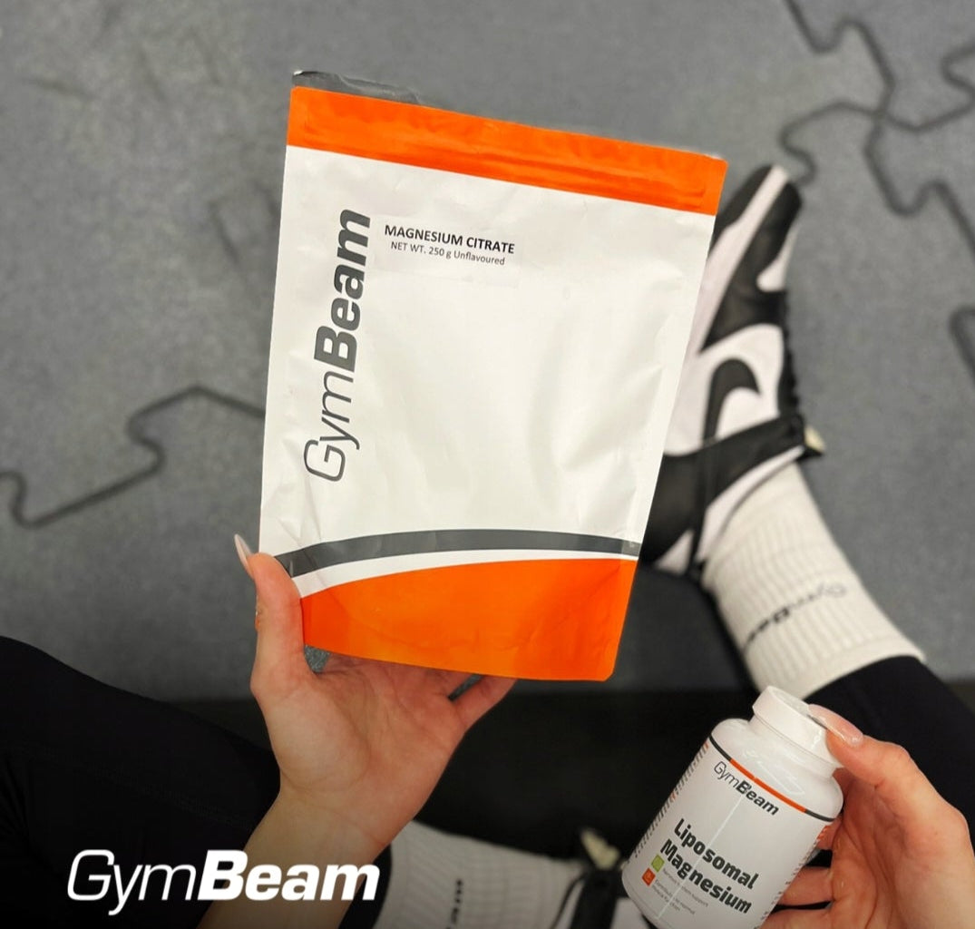 Magnio citratas GymBeam nervų sistemai, kaulams, raumenims, 250g