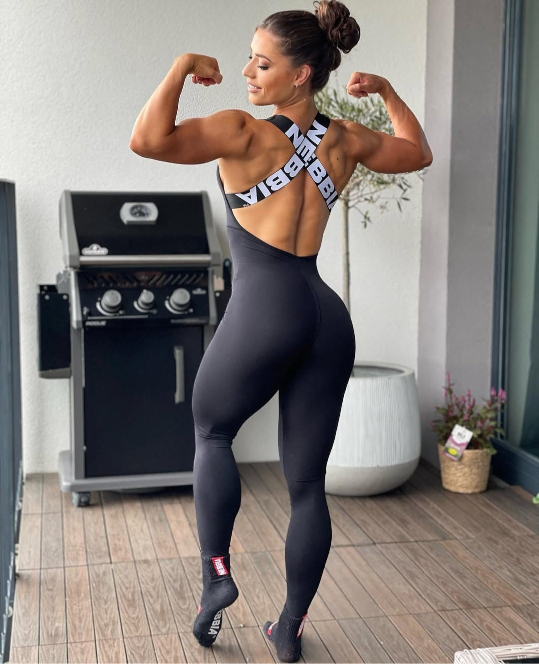 NEBBIA GYM RAT Black Kombinezonas, juodas