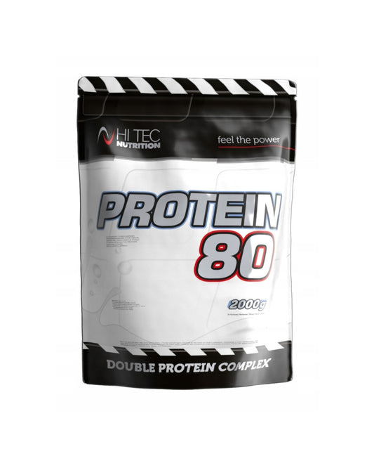 HI TEC Protein 80 2000 g išrūgų baltymų koncentratas (WPC) + BCAA Šokolado