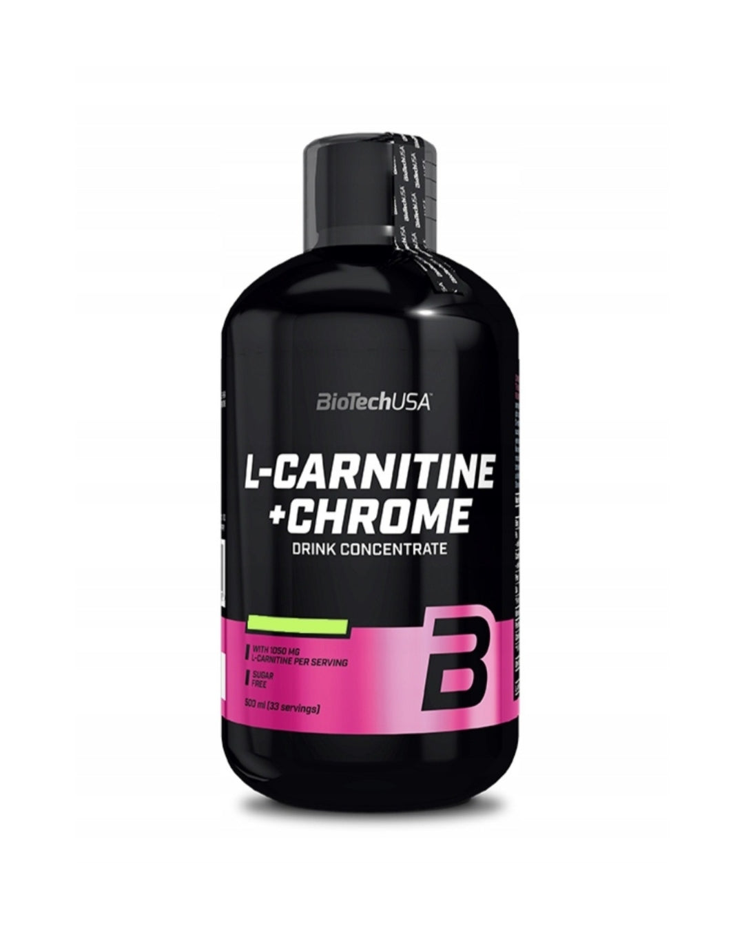 BioTech L-karnitinas + chromas 500 ml karnitino chromo, apelsinų skonio