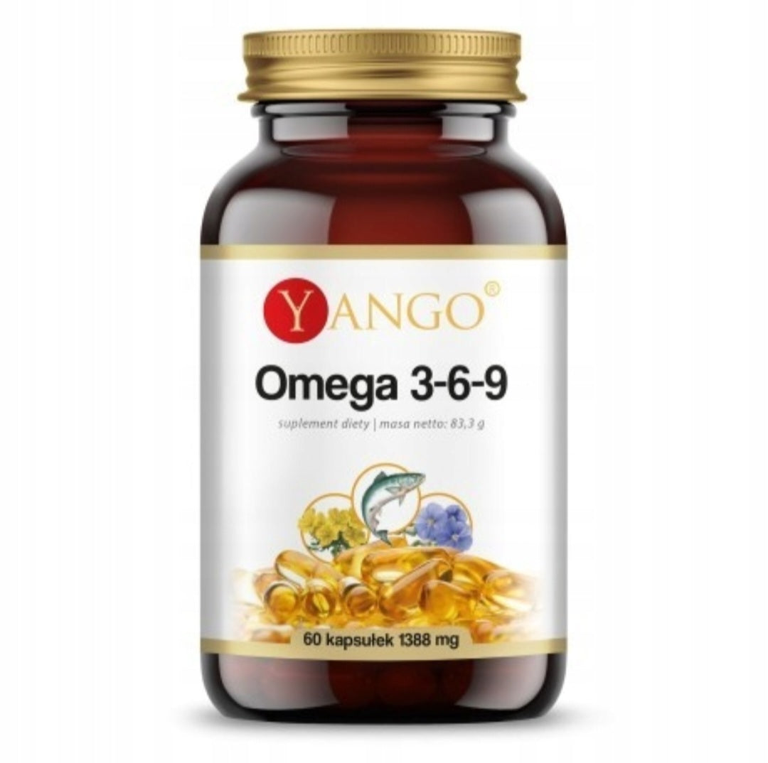 Yango Omega 3-6-9 žuvų taukai 60 kaps.