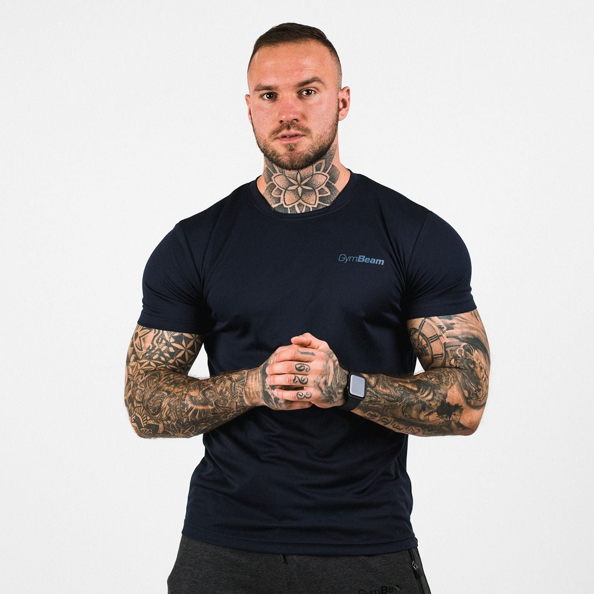 Gymbeam TRN Navy vyriški marškinėliai, mėlyni