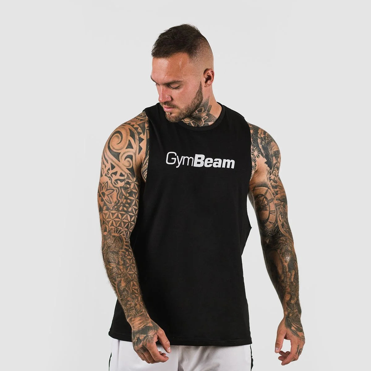 GymBeam Tank Top Marškinėliai be rankovių Juodi