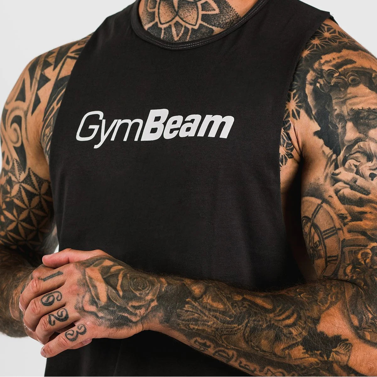 GymBeam Tank Top Marškinėliai be rankovių Juodi