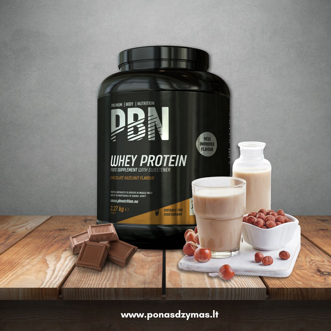 PBN Whey baltymai 2.27kg Šokolado ir Lazdyno Riešutų