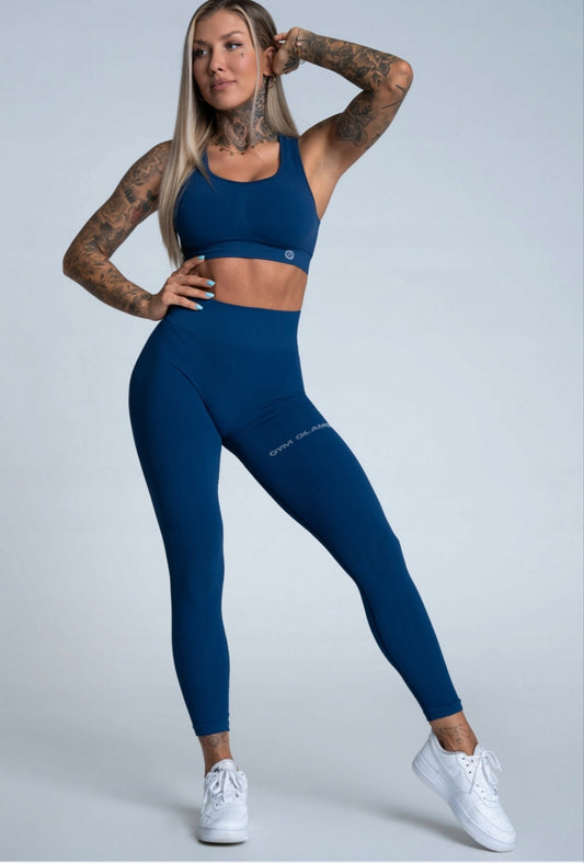Mėlynos Gym Glamour PUSH UP tamprės 