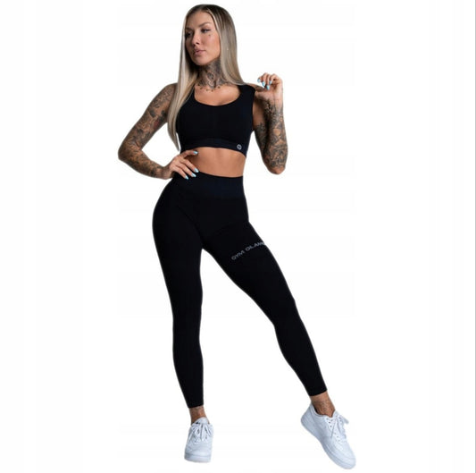 Juodos Gym Glamour PUSH UP tamprės
